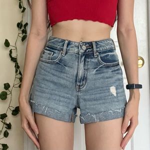 passing high waisted mom shorts